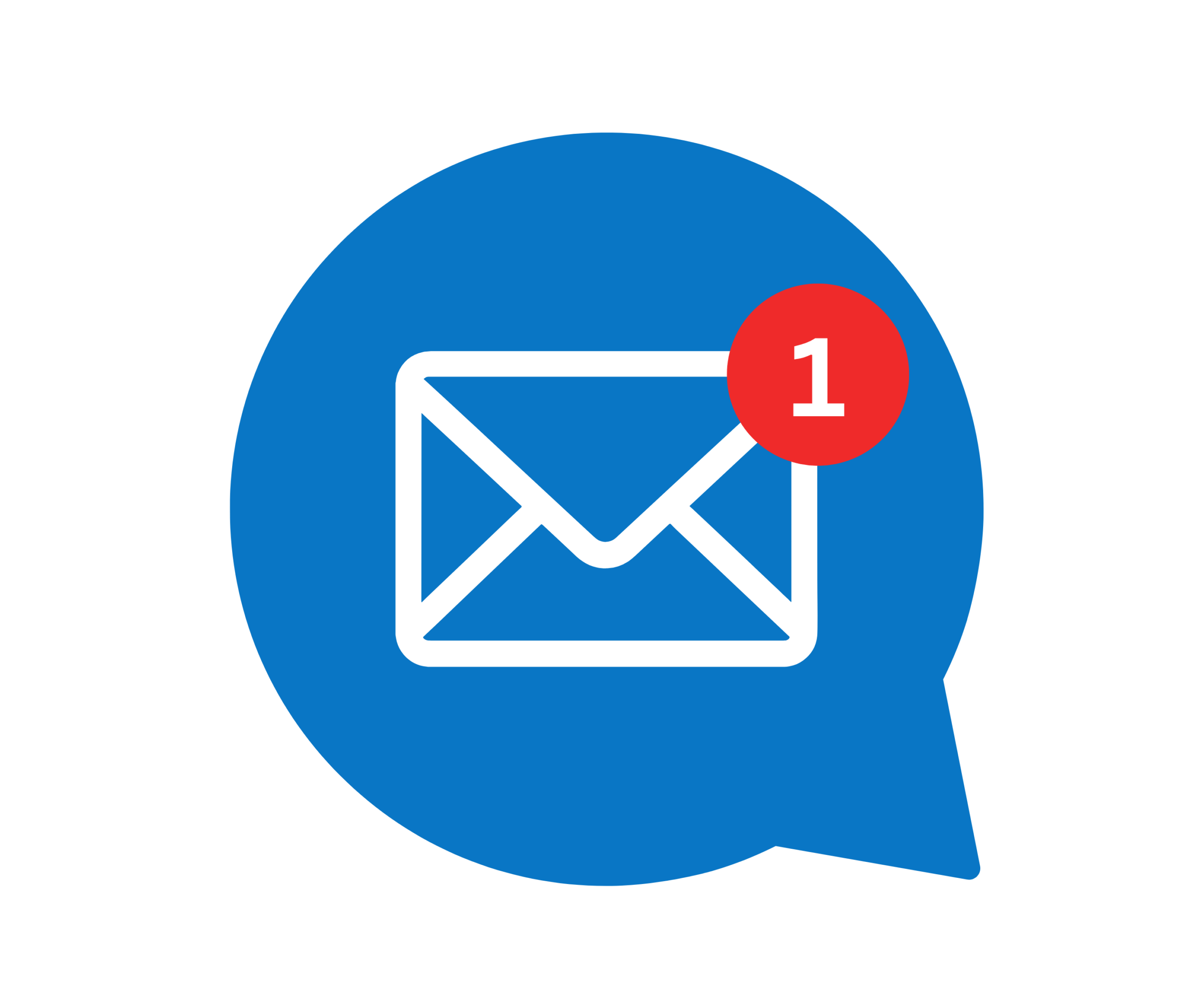 Chat bubble with one notification